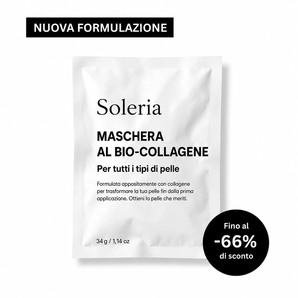 Maschera al biocollagene
