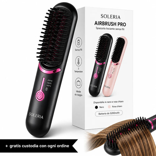 Soleria AirBrush™ Pro | Spazzola per lo styling senza fili