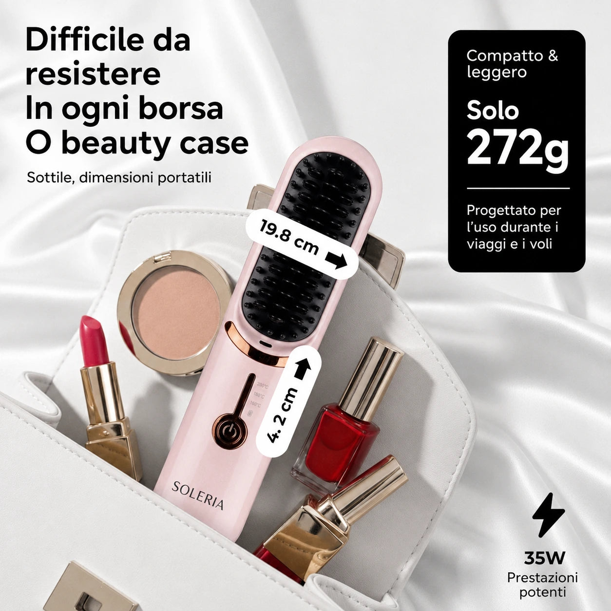 Soleria AirBrush™ Pro | Spazzola per lo styling senza fili