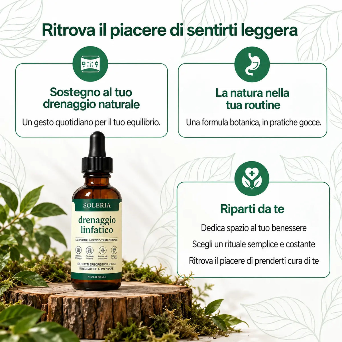 Drenaggio linfatico Soleria - Gocce naturali
