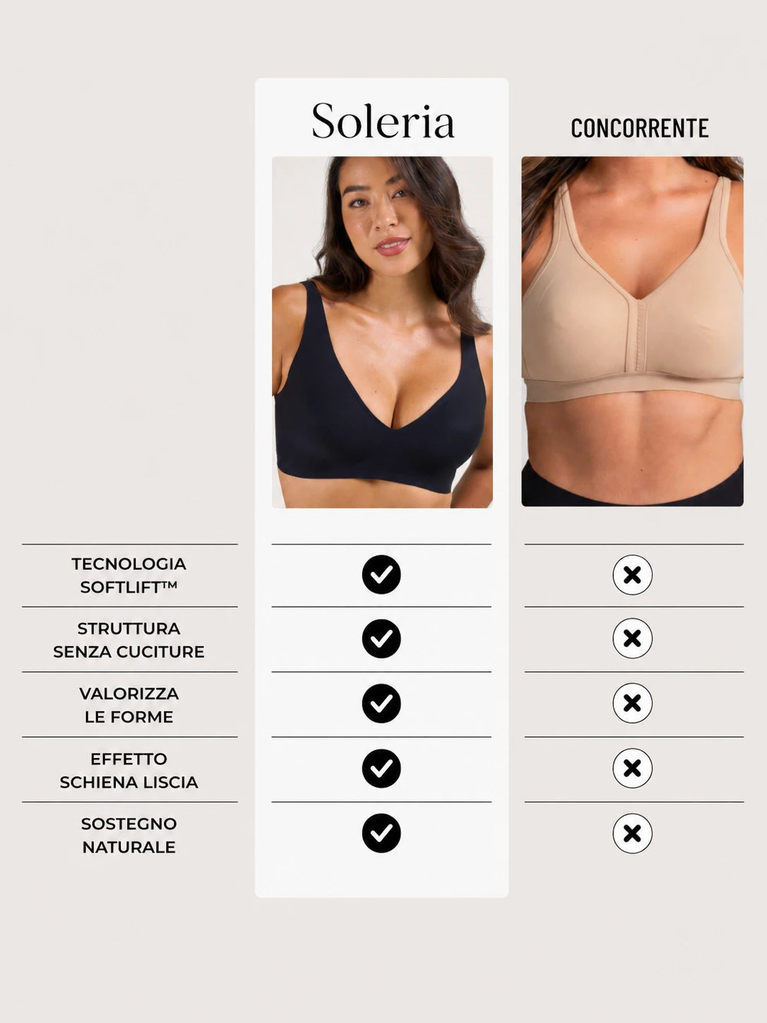 Reggiseno push-up senza cuciture, senza ferretti e in tessuto effetto gel