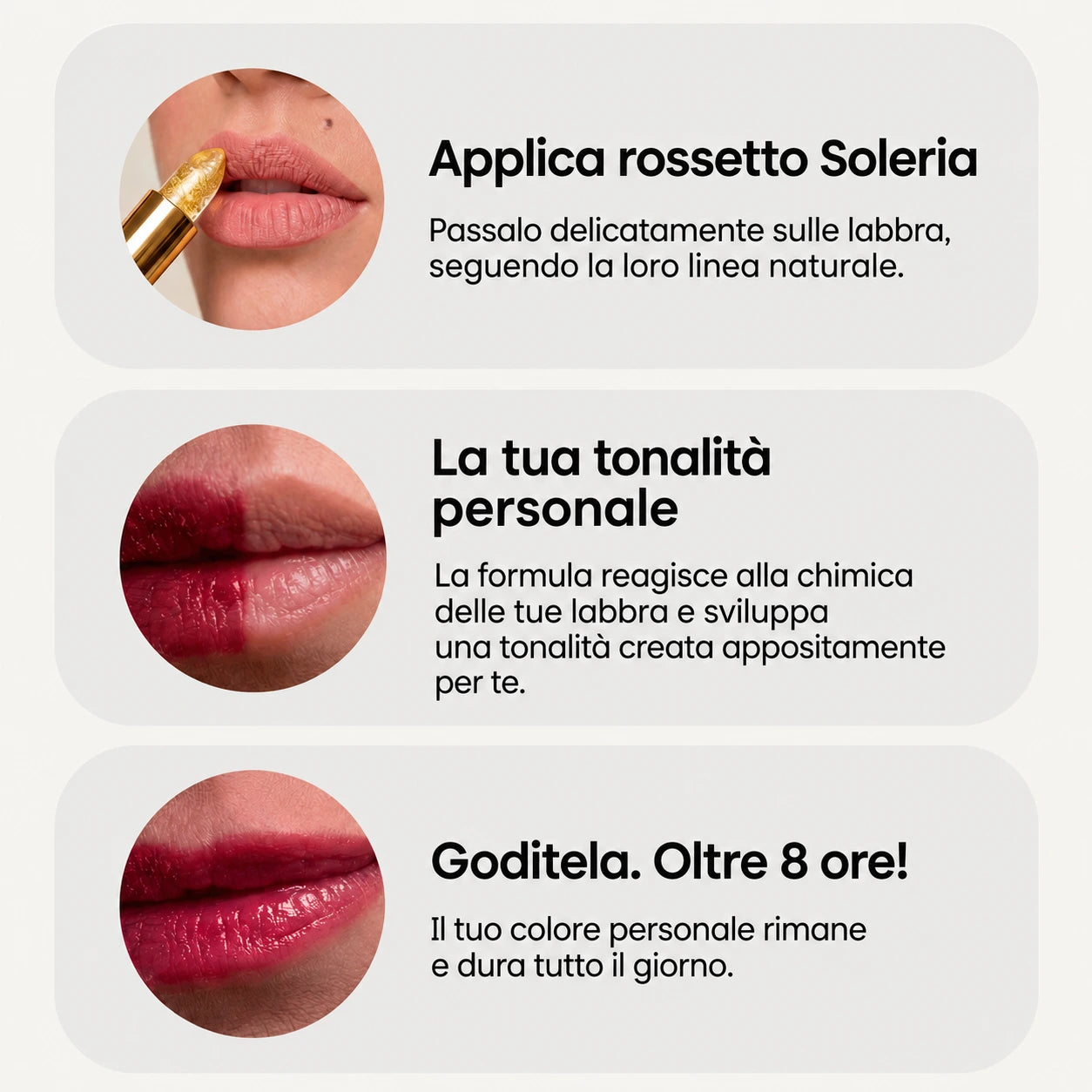 Rossetto che si adatta al pH