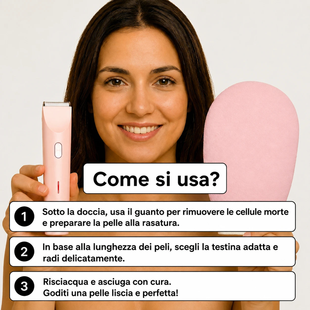Rasoio 2 in 1 per zona bikini e corpo
