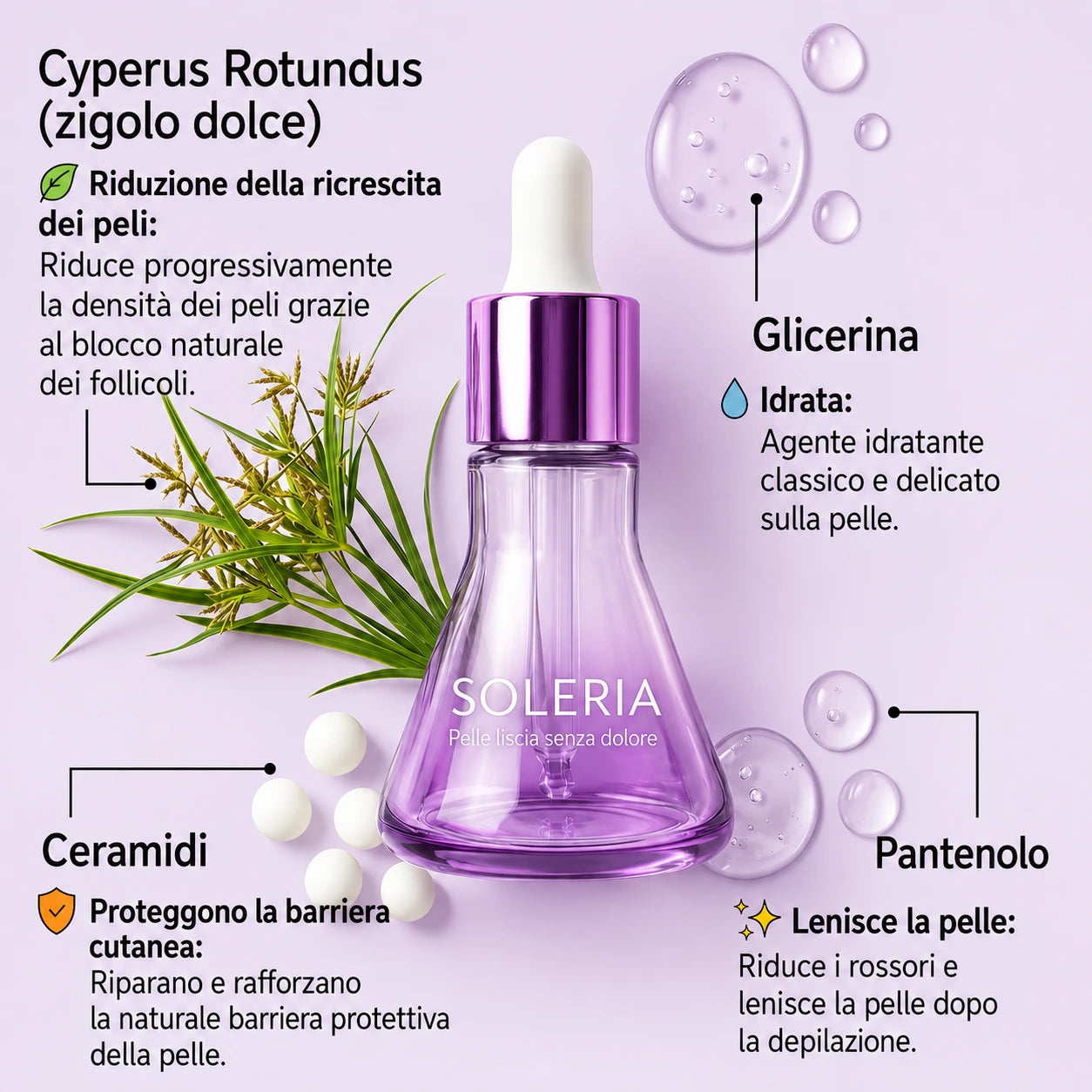 Inibitore della crescita dei peli