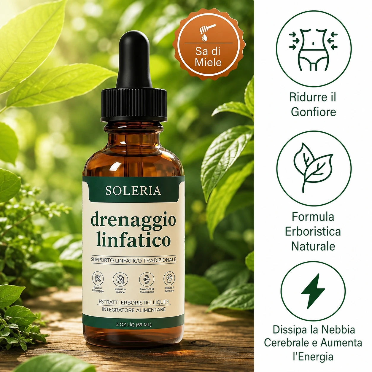Drenaggio linfatico Soleria - Gocce naturali
