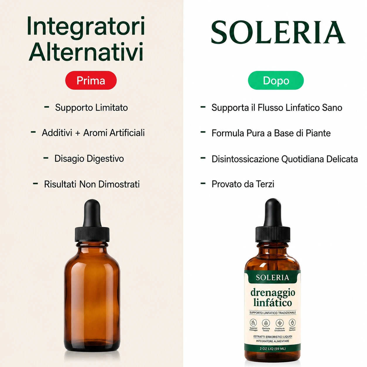 Drenaggio linfatico Soleria - Gocce naturali
