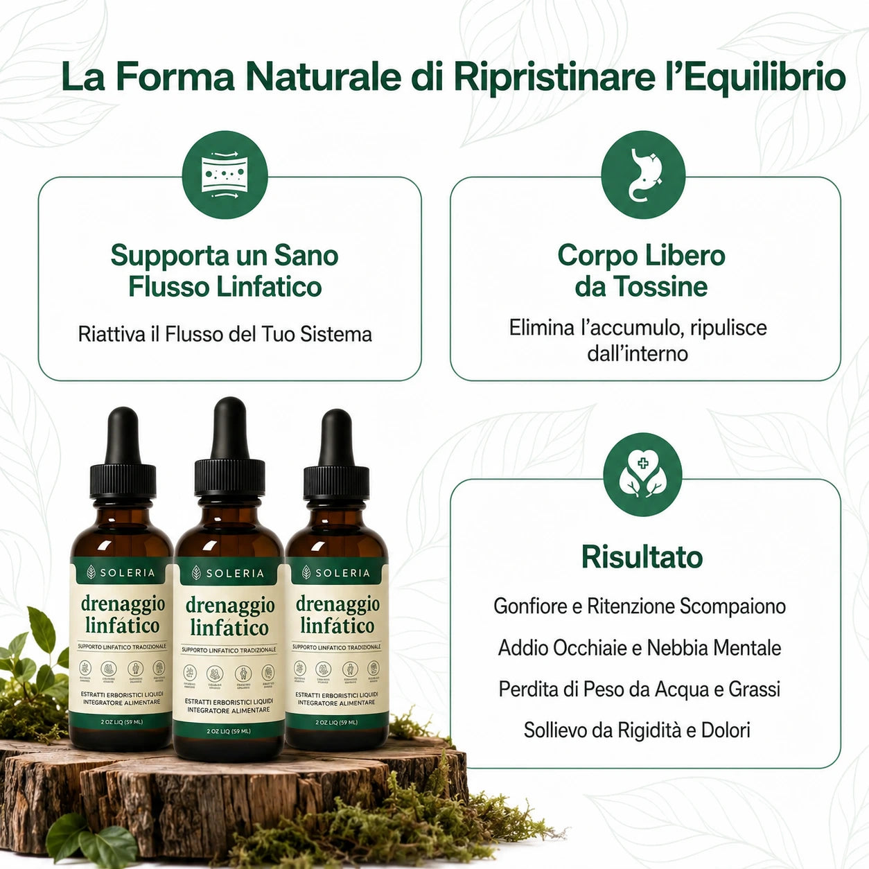 Drenaggio linfatico Soleria - Gocce naturali