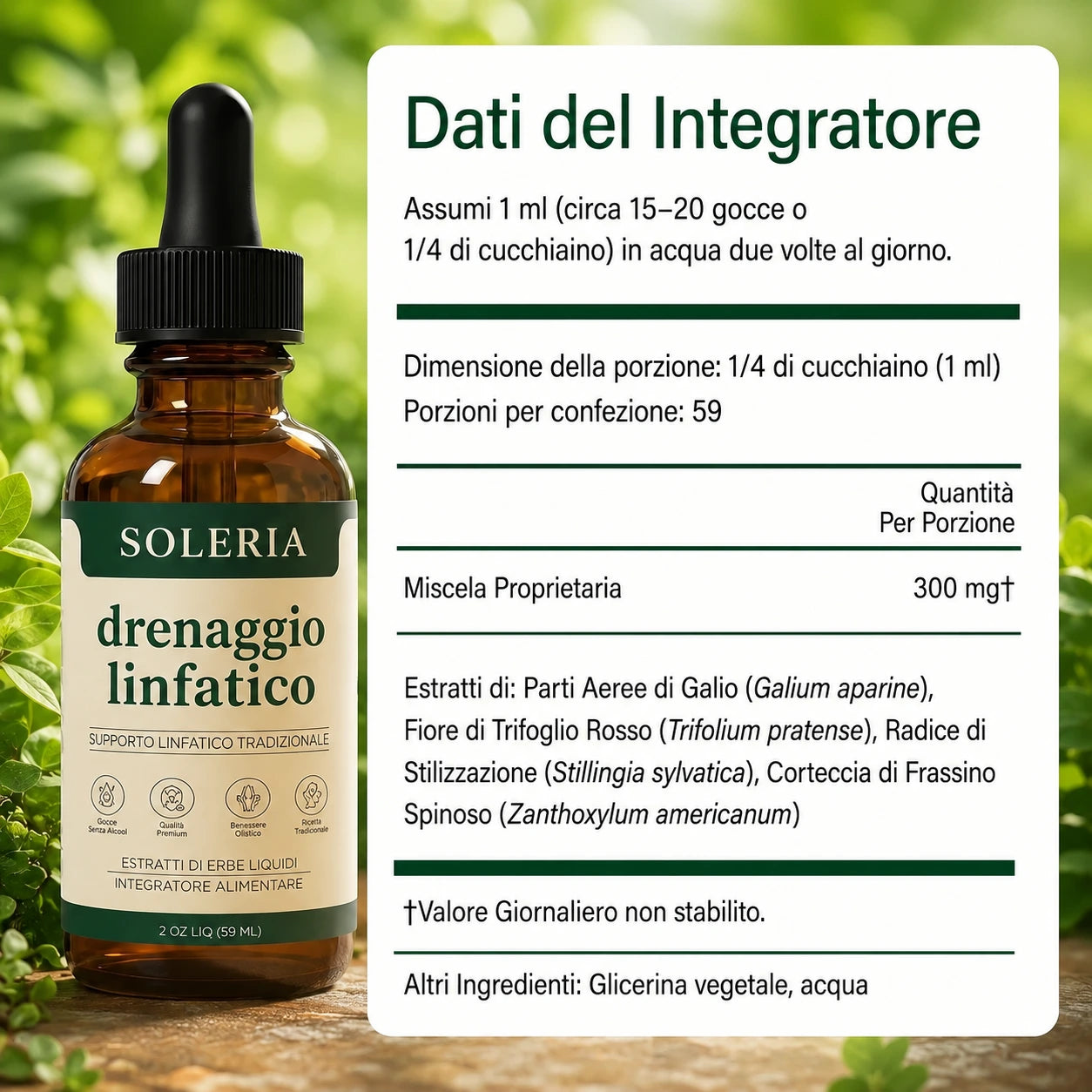 Drenaggio linfatico Soleria - Gocce naturali