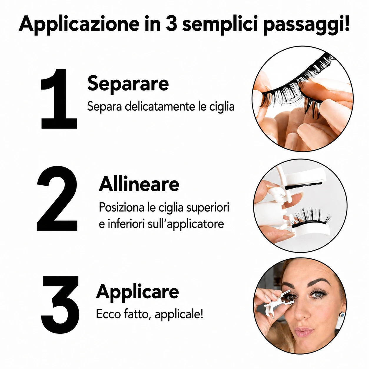 Ciglia finte magnetiche Soleria™ senza colla