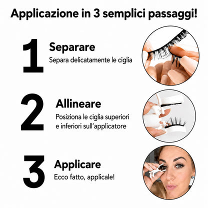 Ciglia finte magnetiche Soleria™ senza colla
