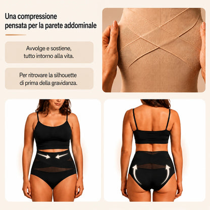 Slip modellante post-parto con fascia incrociata a 360°