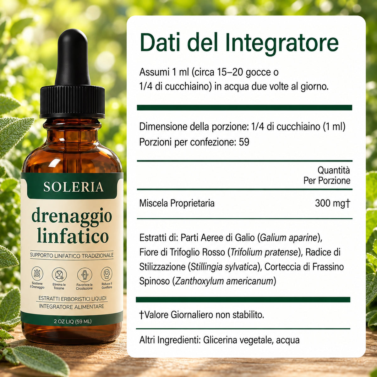 Drenaggio linfatico Soleria - Gocce naturali